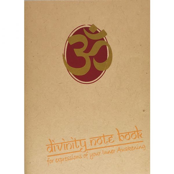 64-page divinity notebook made from handmade paper - OM sign on cover
