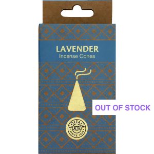 Festive Range Lavender Incense Cones by Cottage Industries in decorative box – calming natural fragrance handcrafted in India.