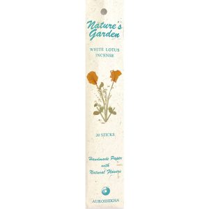 Nature’s Garden White Lotus incense with a serene floral fragrance, available in Cape Town and across South Africa.